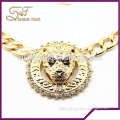 Wholesale 18K Gold Dog Head Necklace with crystals